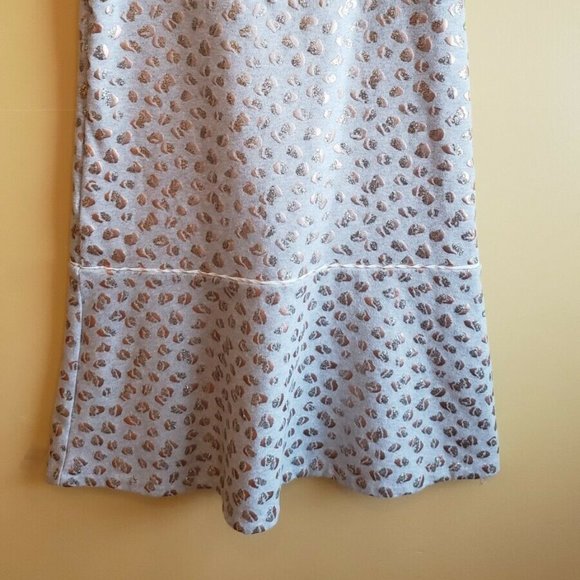 JCREW CREWCUTS 10 GRAY LEOPARD PRINT SPARKLE DRESS - Picture 3 of 5